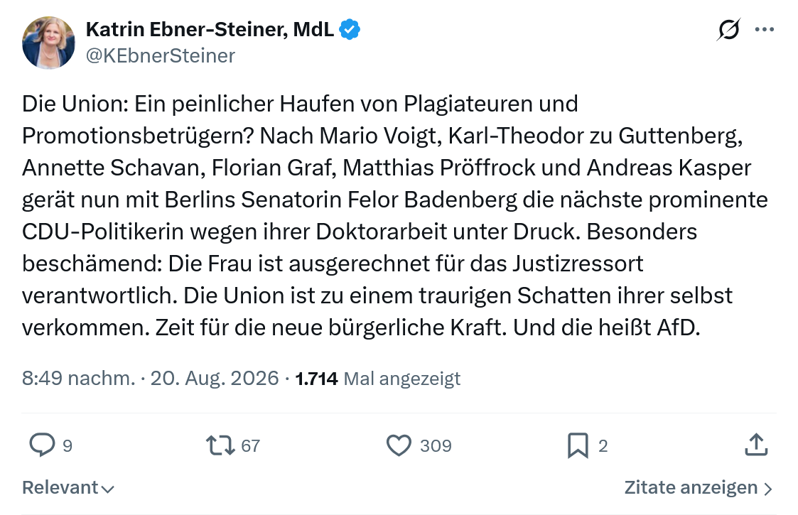 Katrin Ebner-Steiner: Die Union: Ein peinlicher Haufen...