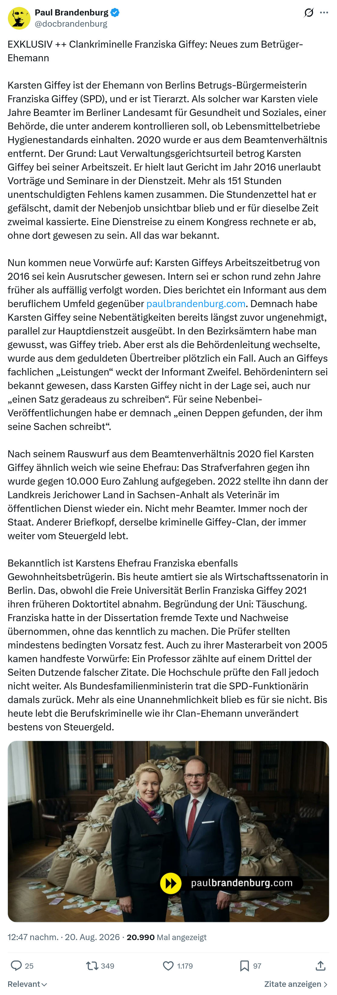 Paul Brandenburg: Karsten Giffey ist der Ehemann...