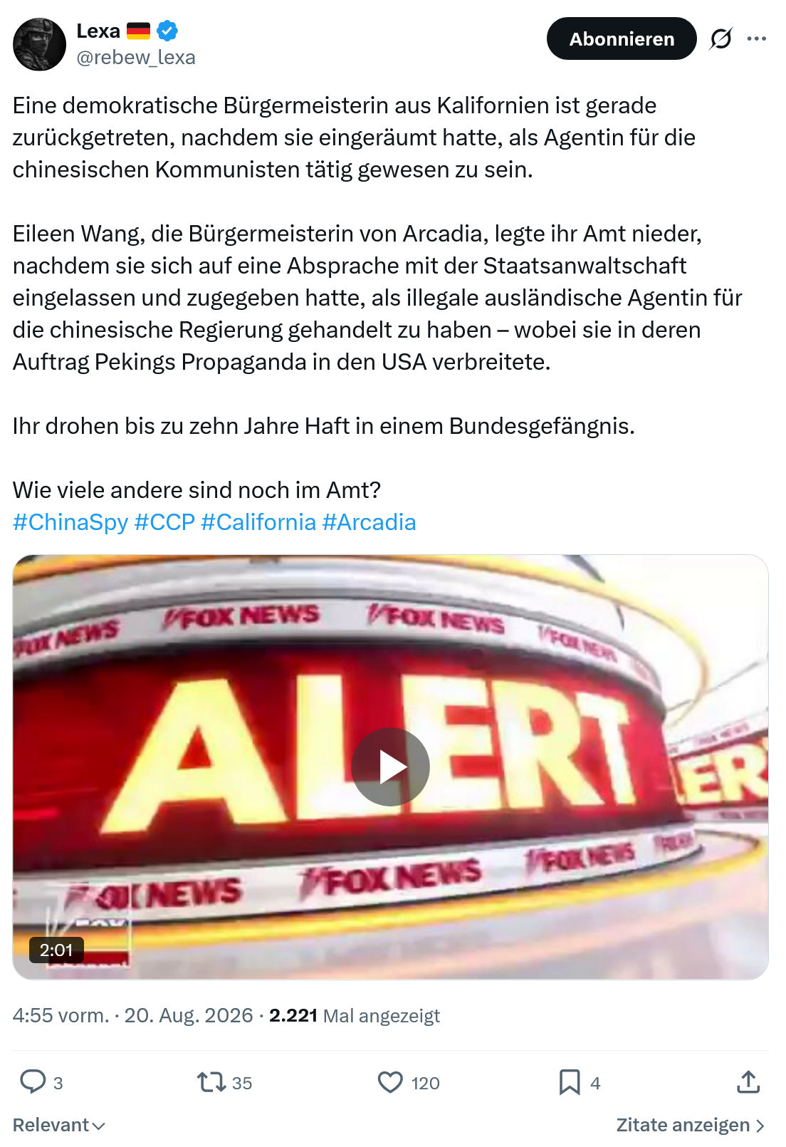 Lexa Rebew: Eine demokratische Bürgermeisterin...
