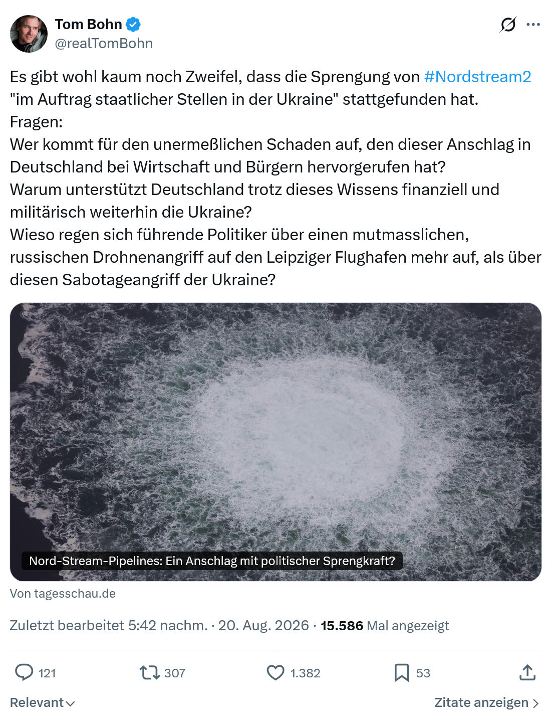 Tom Bohn: Es gibt wohl kaum noch Zweifel...
