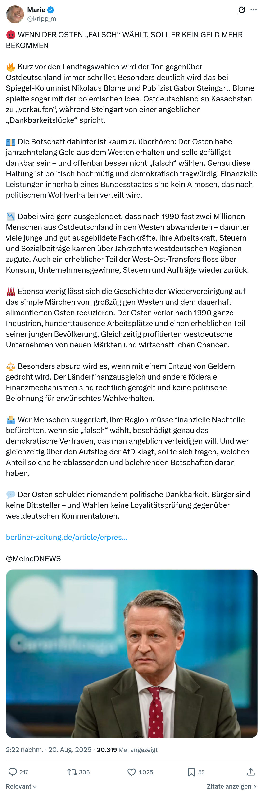 Marie kripp: Kurz vor den Landtagswahlen...