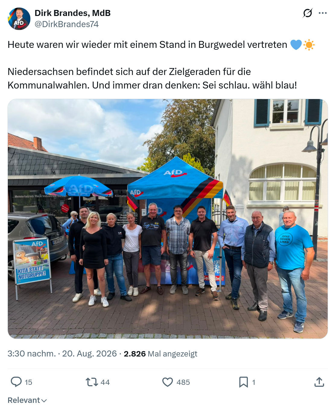 Dirk Brandes: Heute waren wir wieder...
