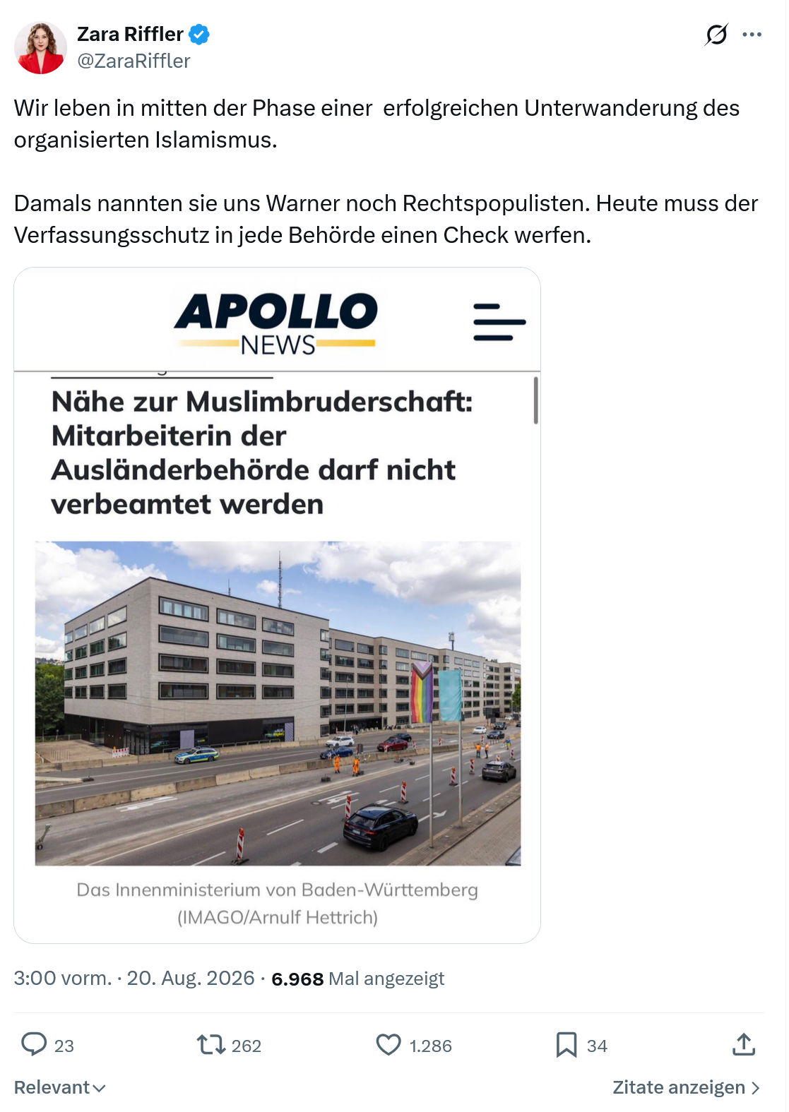Zara Riffler: Wir leben in mitten der Phase...