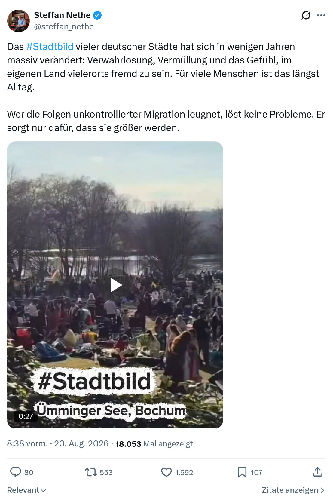 Steffan Nethe: Das #Stadtbild vieler deutscher...