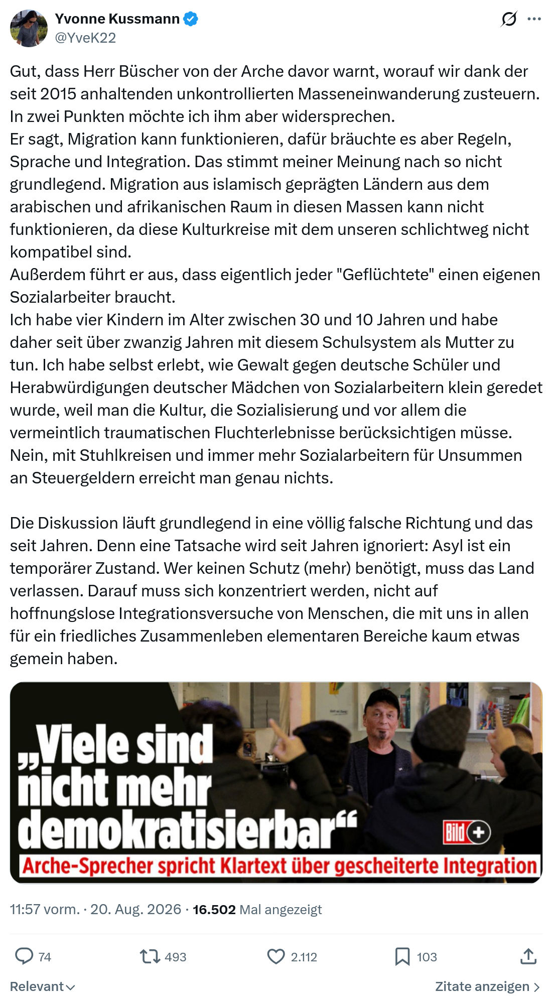 Yvonne Kussmann: Gut, dass Herr Büscher...