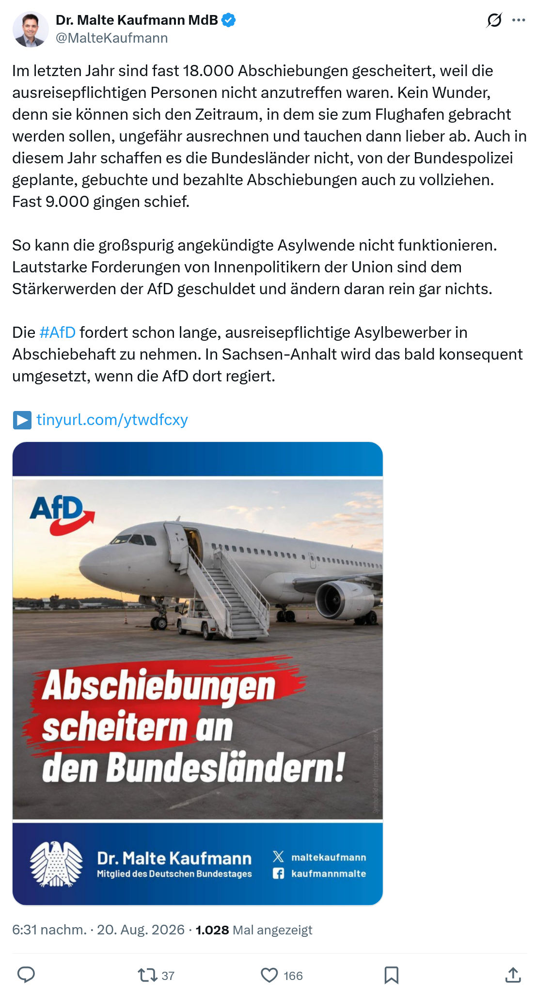 Malte Kaufmann: Im letzten Jahr sind fast 18.000...
