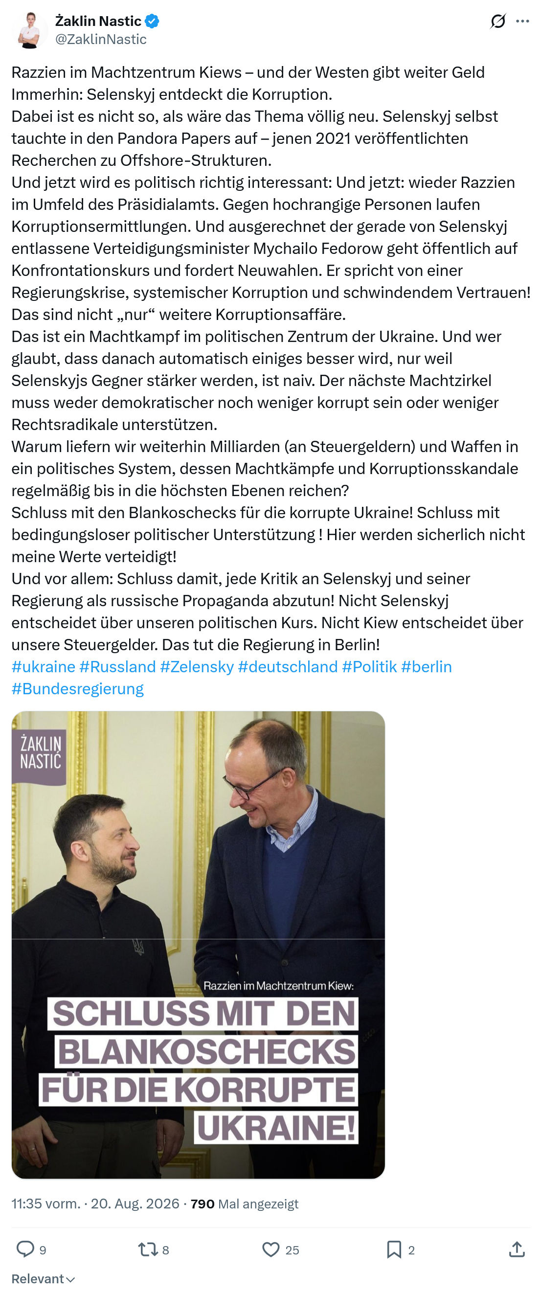 Żaklin Nastic: Razzien im Machtzentrum Kiews...