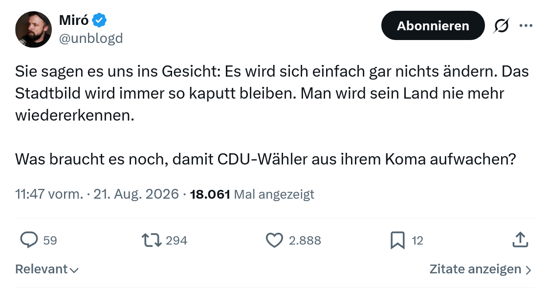 Miro Wolsfeld: Sie sagen es uns ins Gesicht...