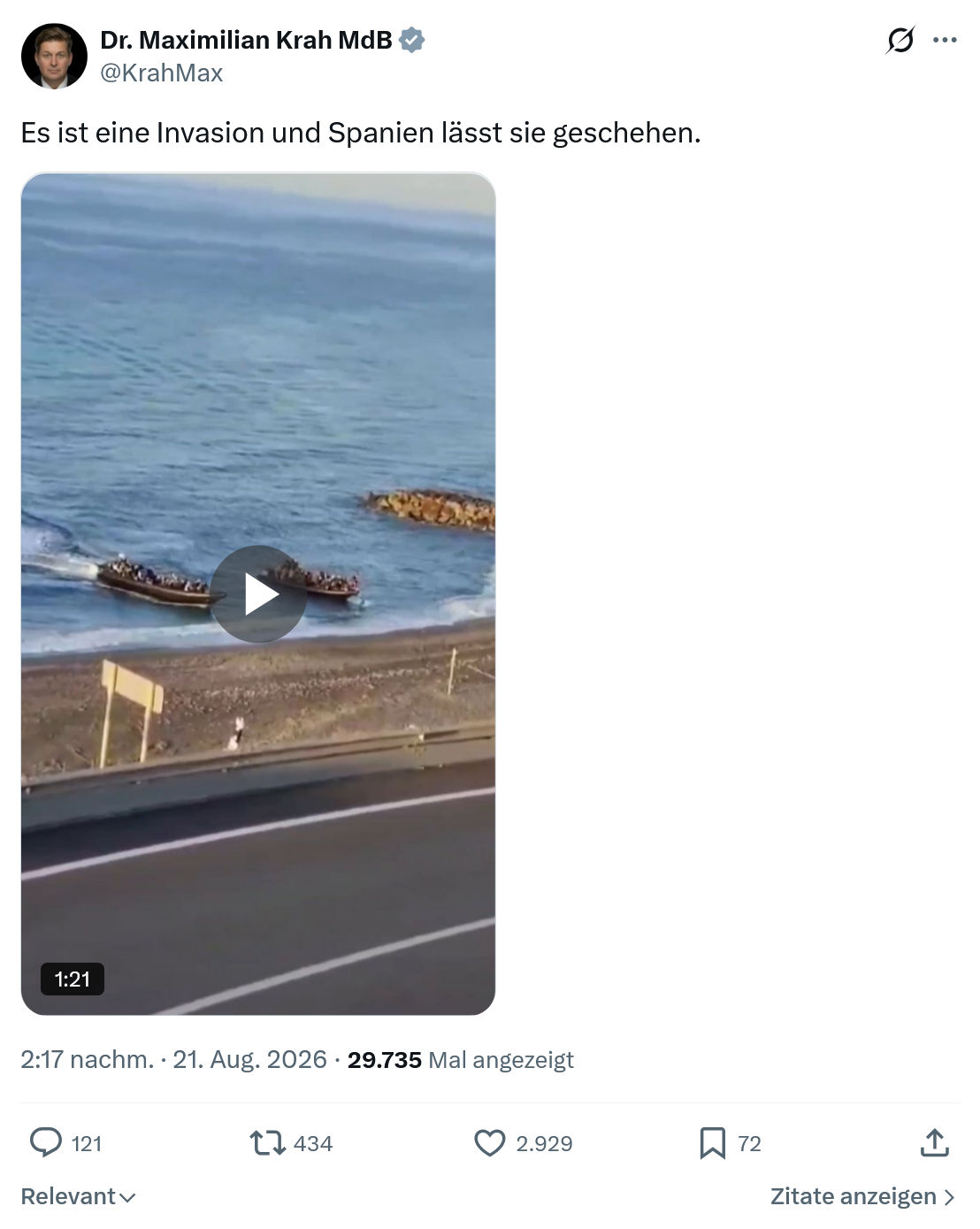 Maximilian Krah: Es ist eine Invasion...