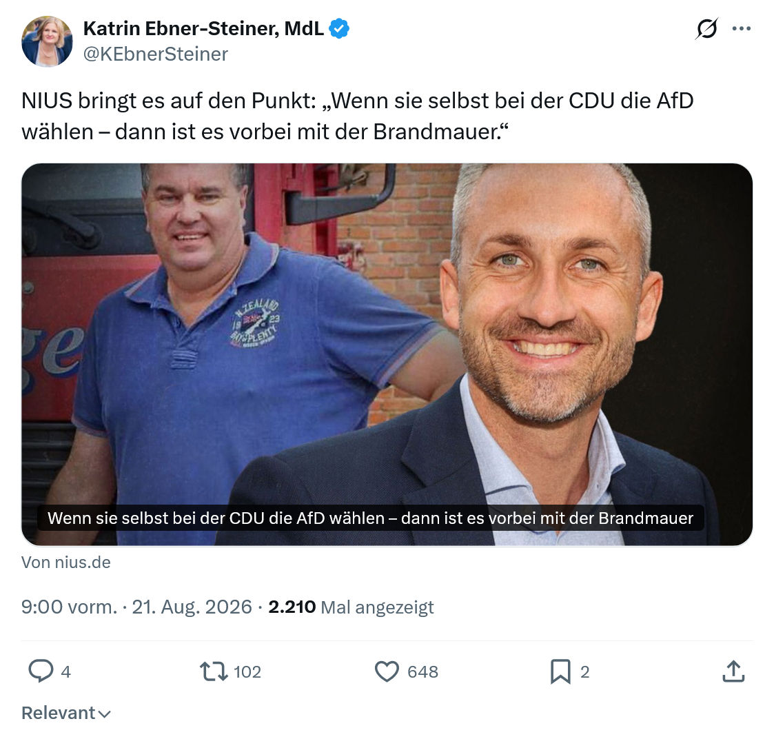 Katrin Ebner-Steiner: NIUS bringt es auf den Punkt...