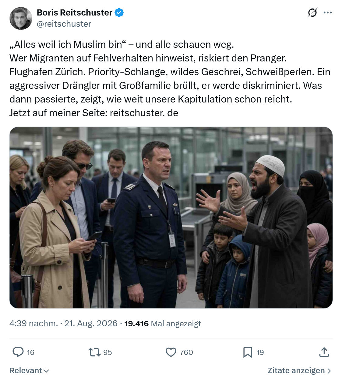 Boris Reitschuster: „Alles weil ich Muslim bin“...