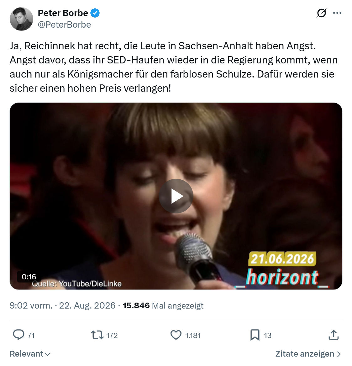 Peter Borbe: Ja, Reichinnek hat recht...
