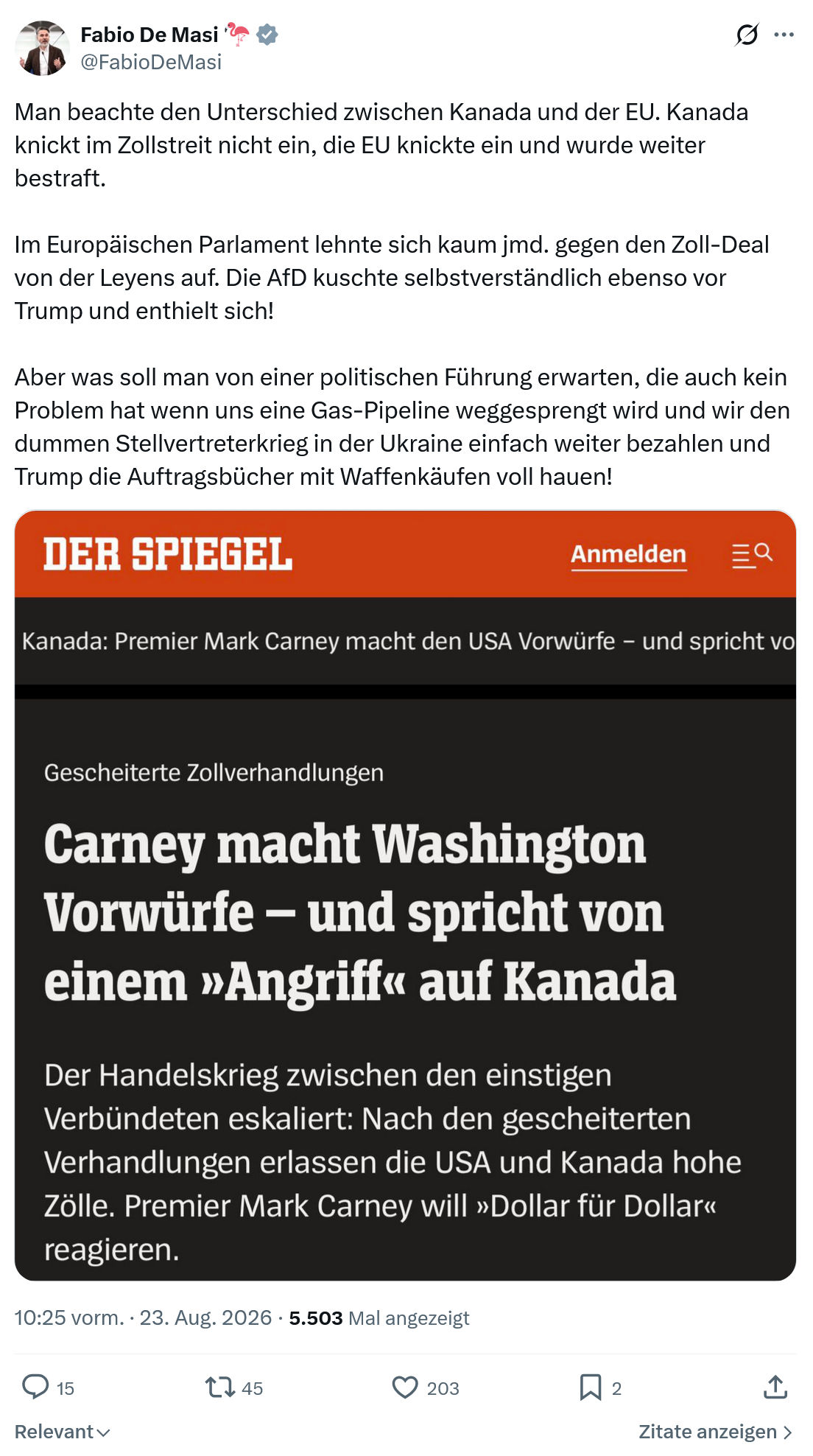 Fabio De Masi: Man beachte den Unterschied...
