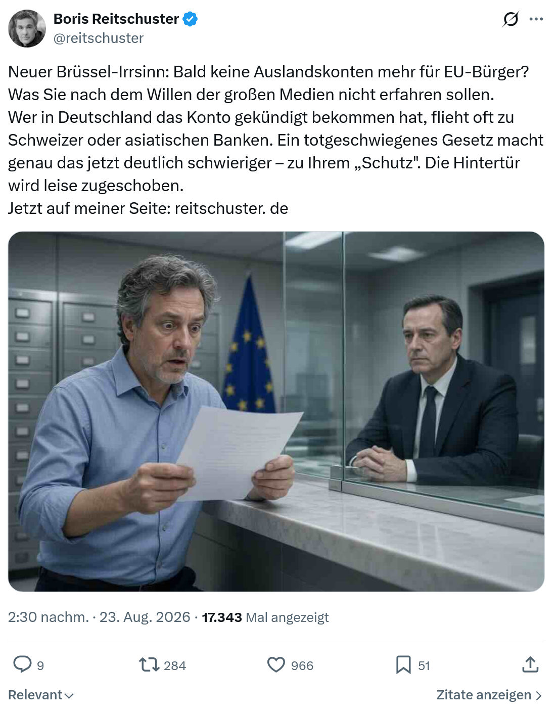 Boris Reitschuster: Neuer Brüssel-Irrsinn...