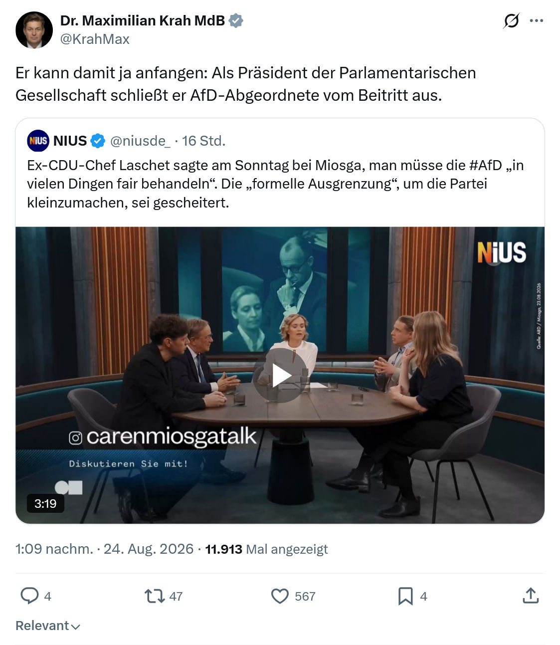 Maximilian Krah: Er kann damit ja anfangen...