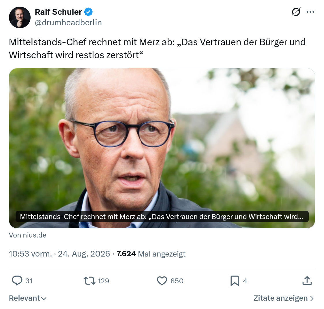 Ralf Schuler: Mittelstands-Chef rechnet...