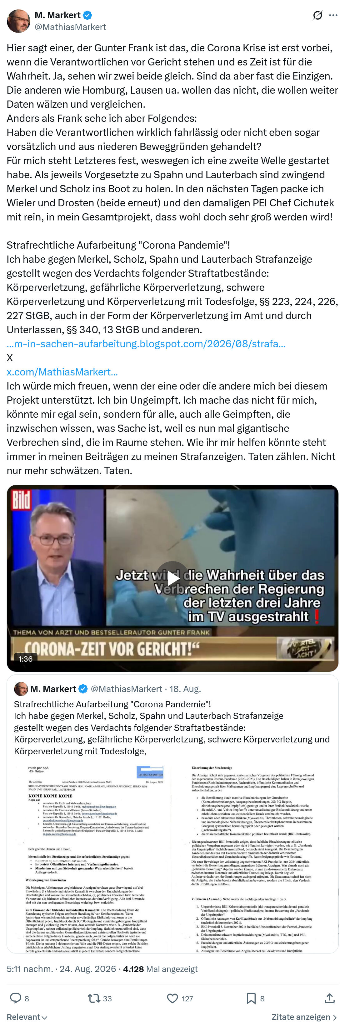 Mathias Markert: Hier sagt einer, der Gunter Frank ist das...