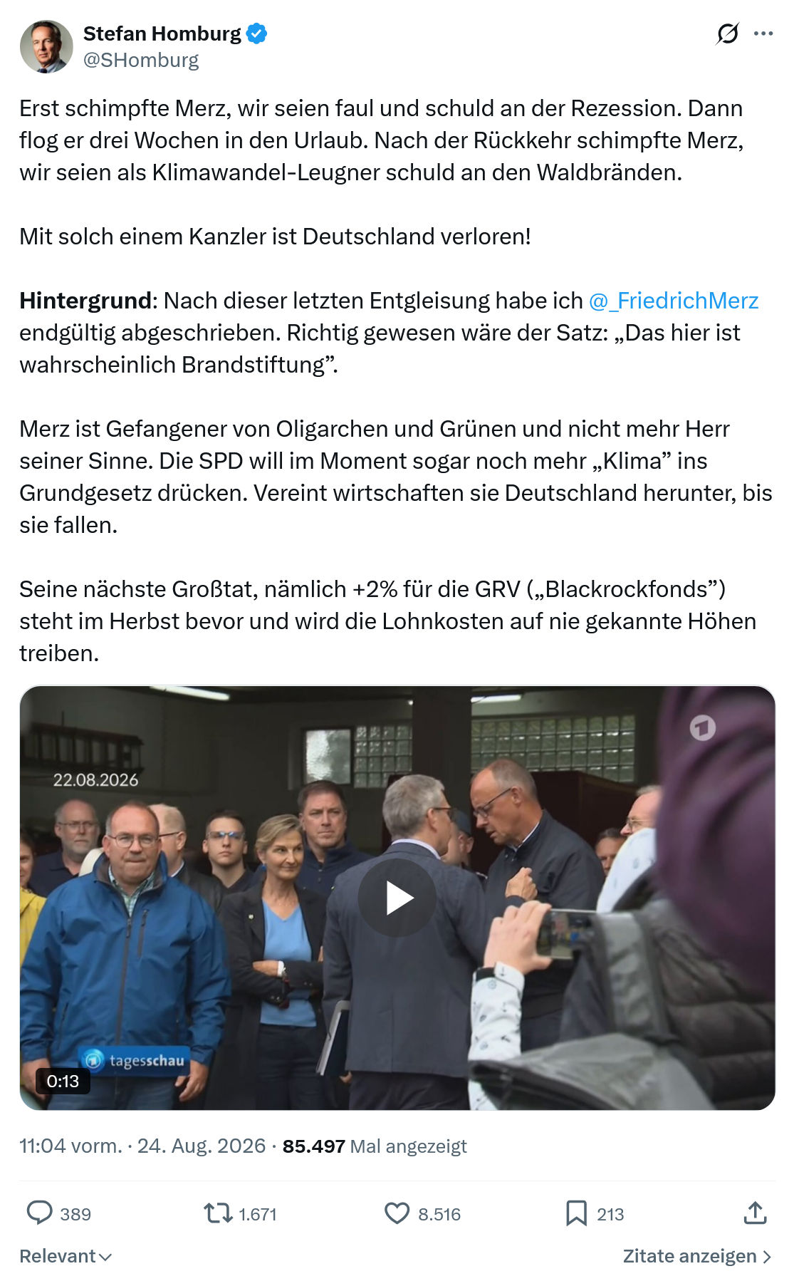 Stefan Homburg: Erst schimpfte Merz...