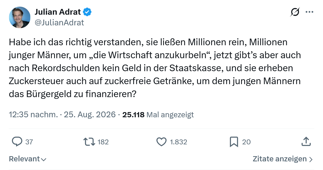 Julian Adrat: Habe ich das richtig verstanden...