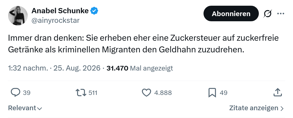 Anabel Schunke: Immer dran denken...