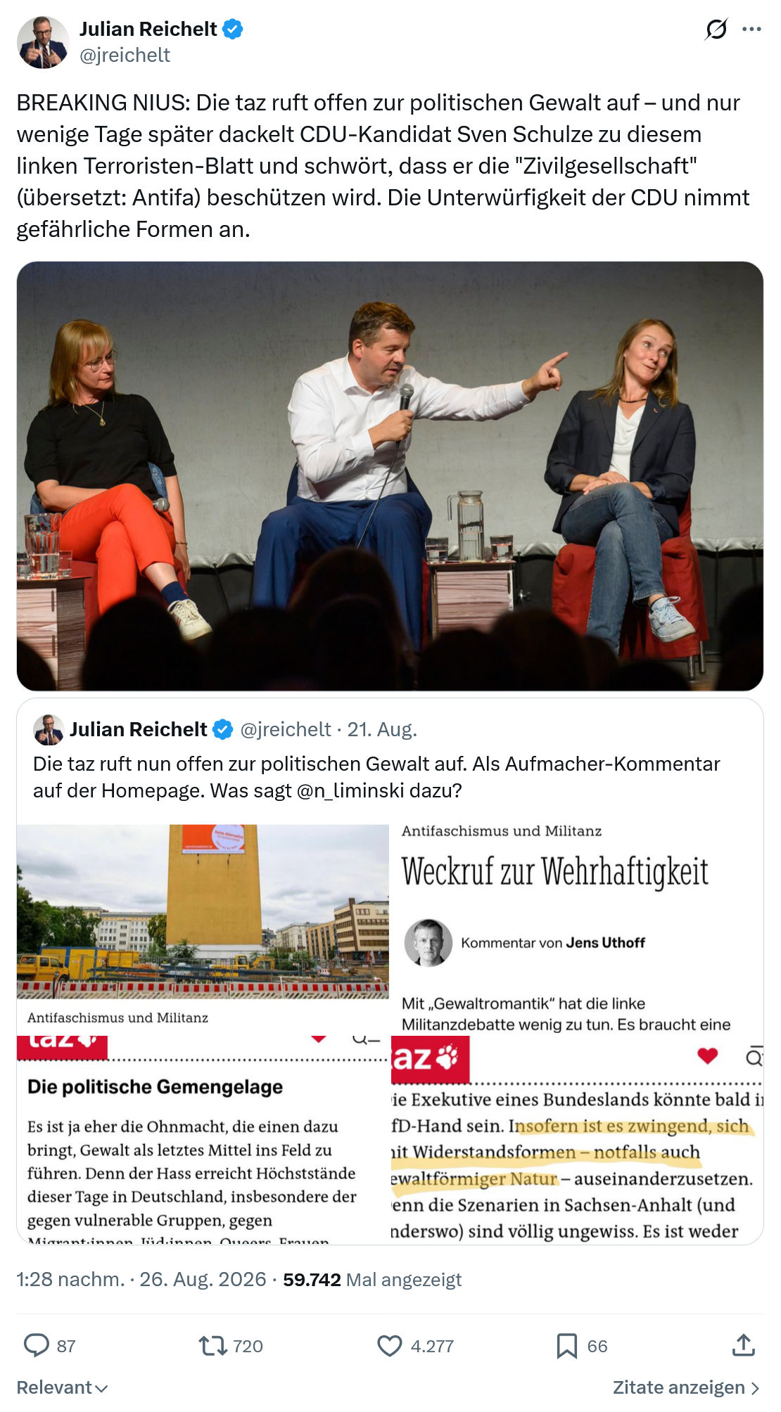 Julian Reichelt: BREAKING NIUS...