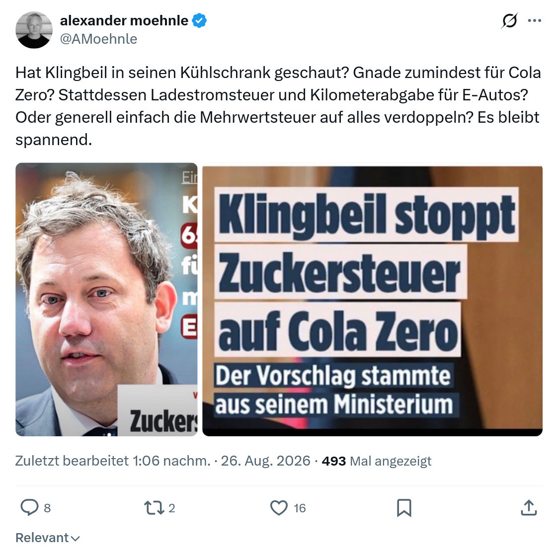 Alexander Moehnle: Hat Klingbeil in seinen Kühlschrank...