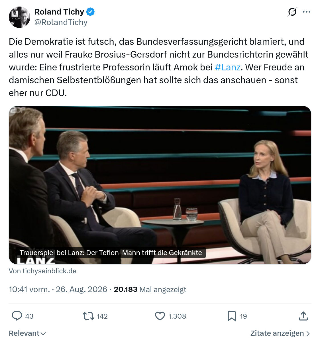 Roland Tichy: Die Demokratie ist futsch...