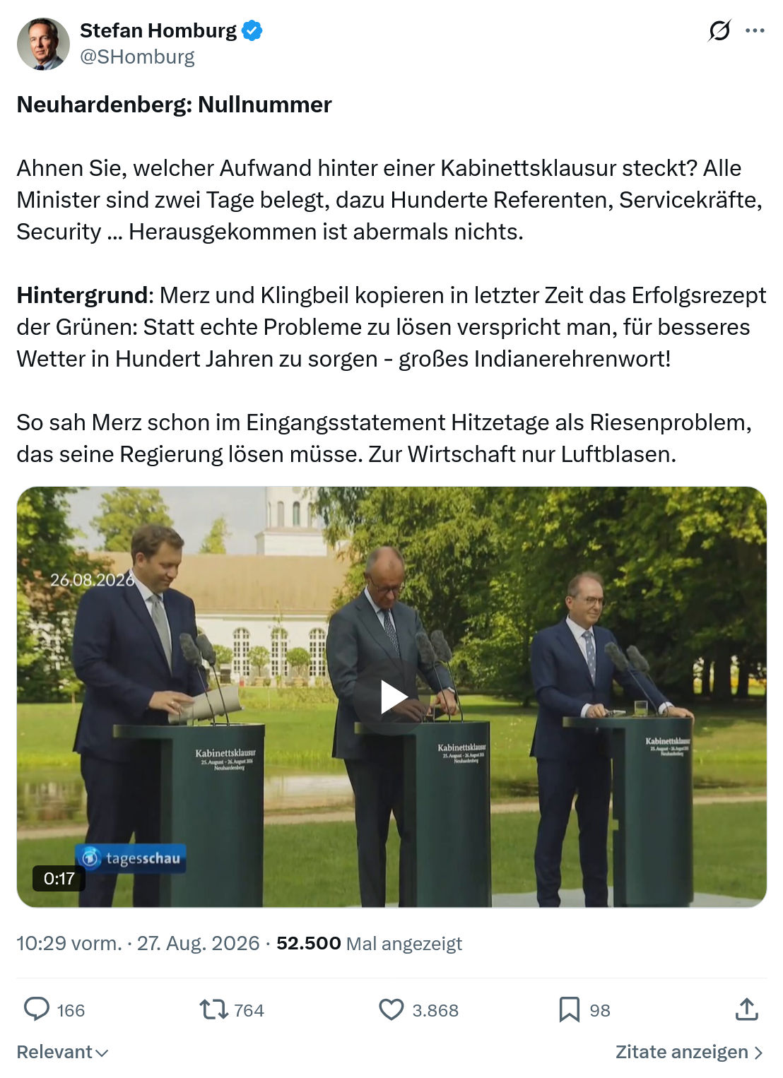 Stefan Homburg: Neuhardenberg: Nullnummer...