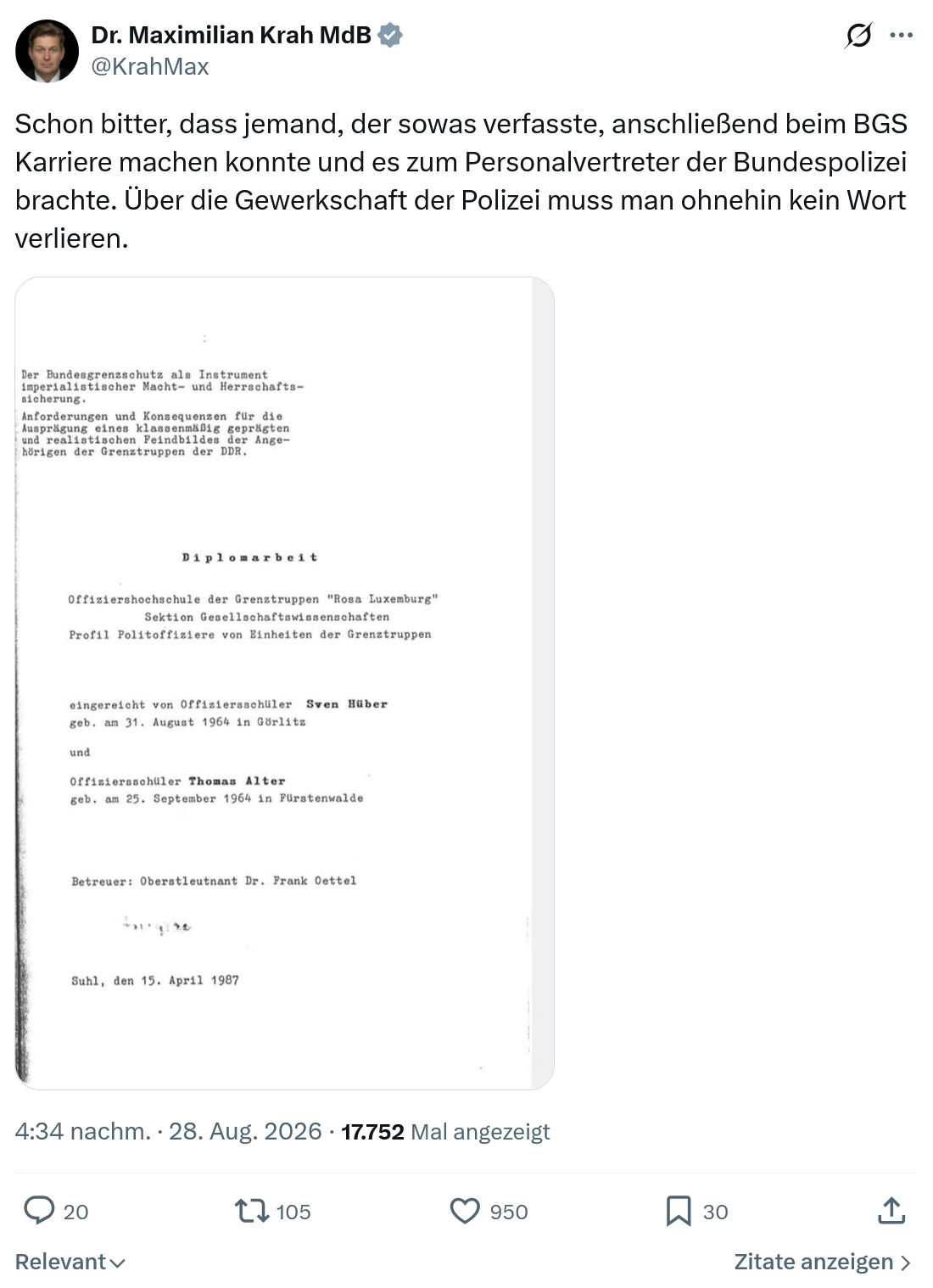 Maximilian Krah: Schon bitter, dass jemand...