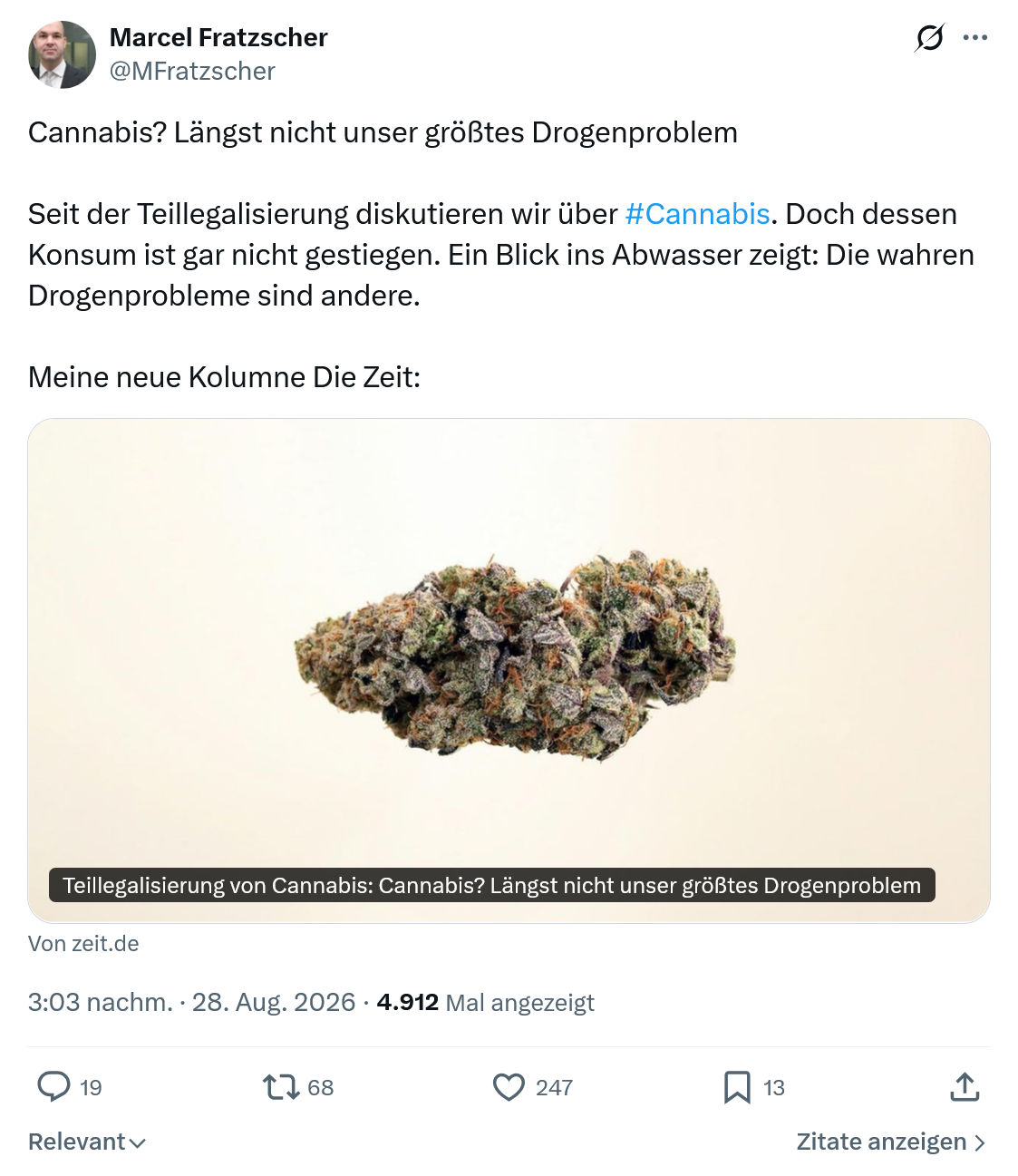 Marcel Fratzscher: Cannabis...