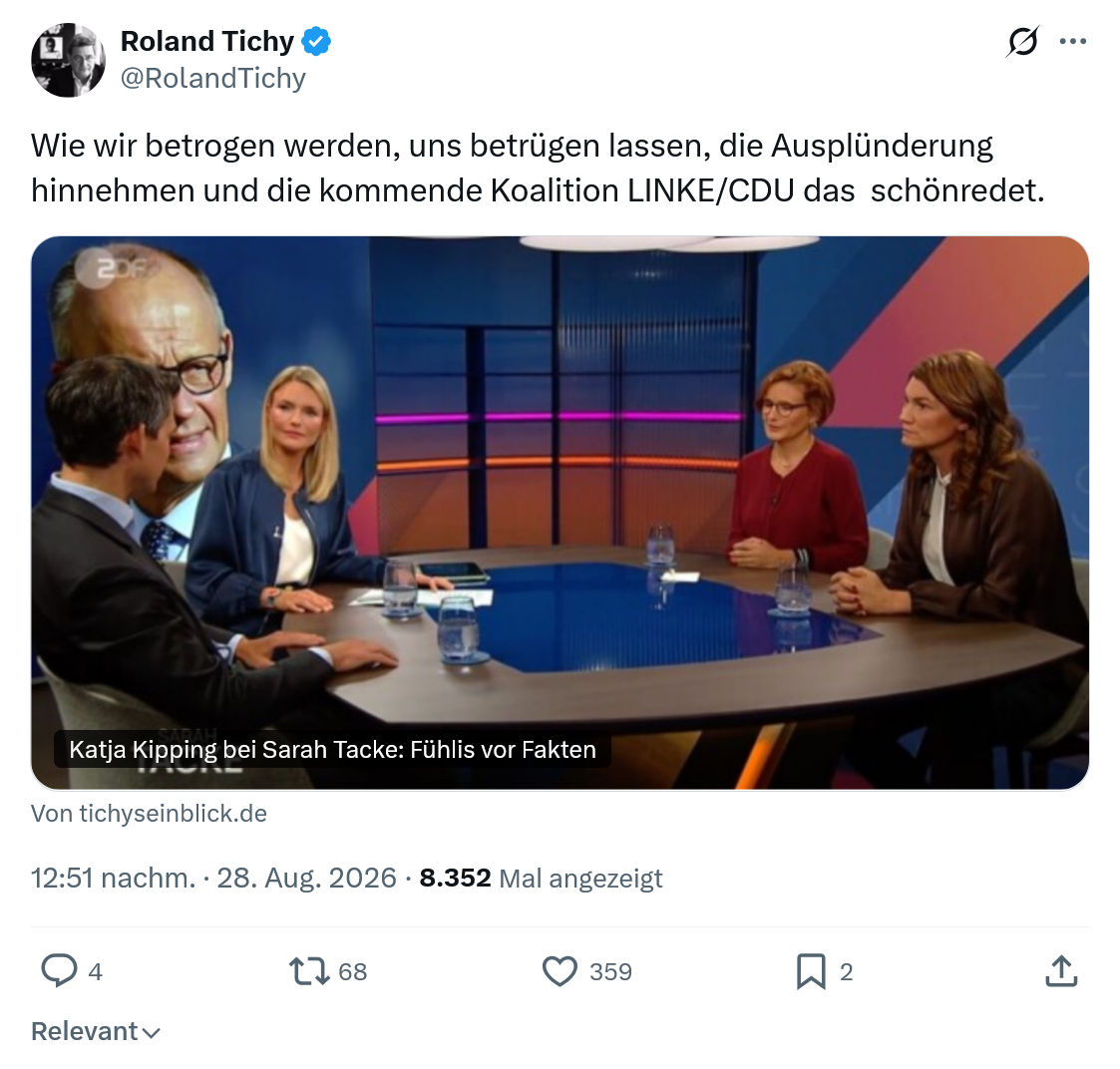 Roland Tichy: Wie wir betrogen werden...