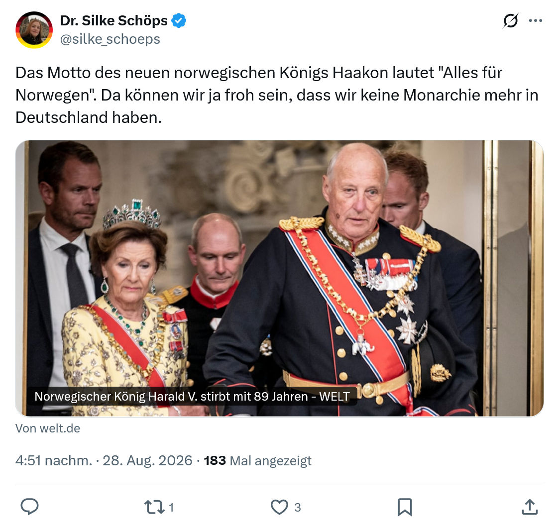 Silke Schöps: Das Motto des neuen norwegischen...