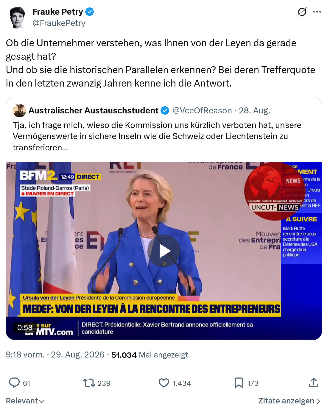Frauke Petry: Ob die Unternehmer verstehen...
