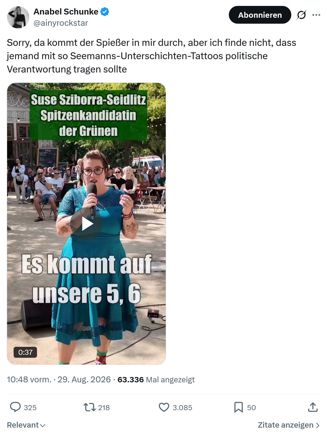 Anabel Schunke: Sorry, da kommt der Spießer...