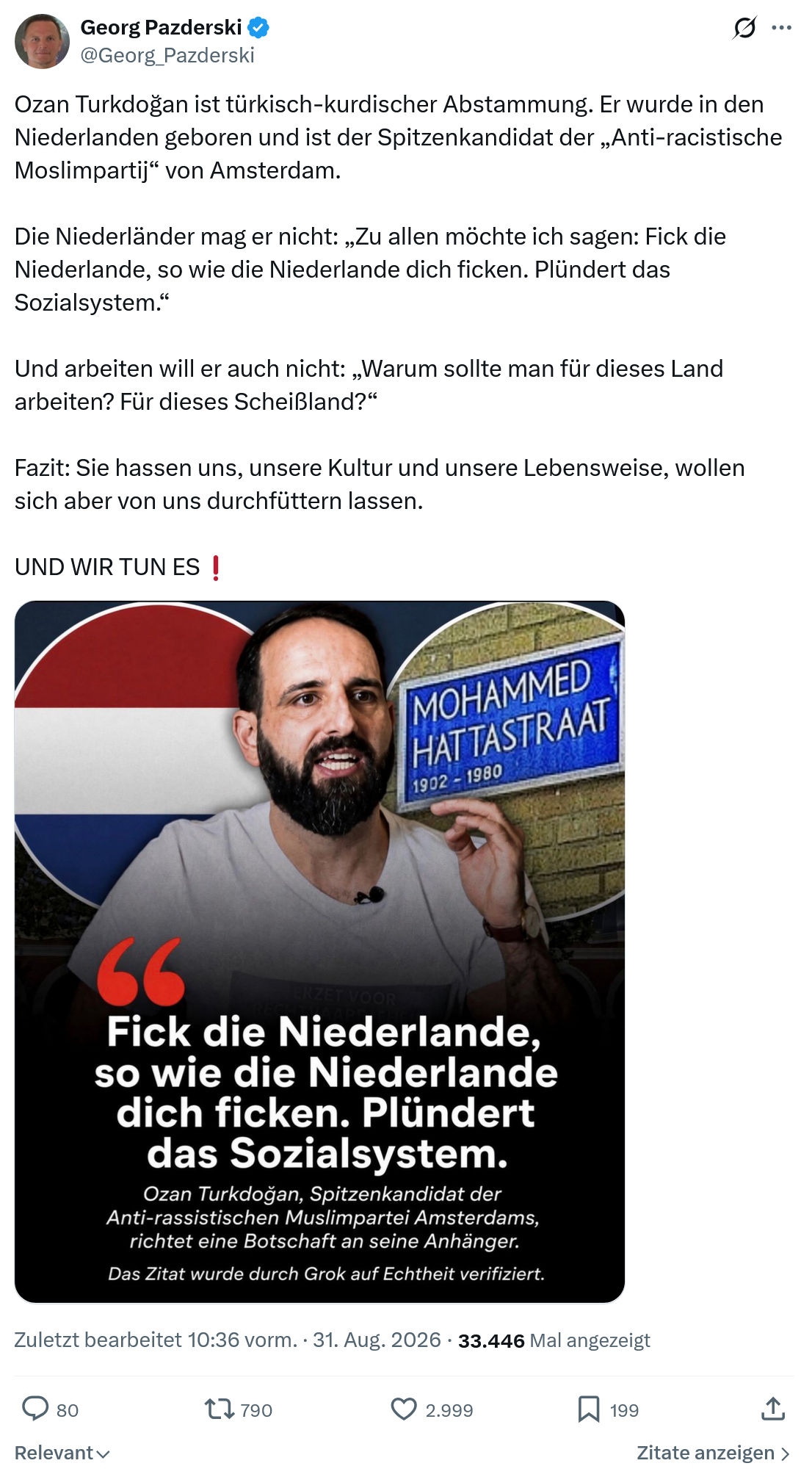 Georg Pazderski: Ozan Turkdoğan ist türkisch-kurdischer...