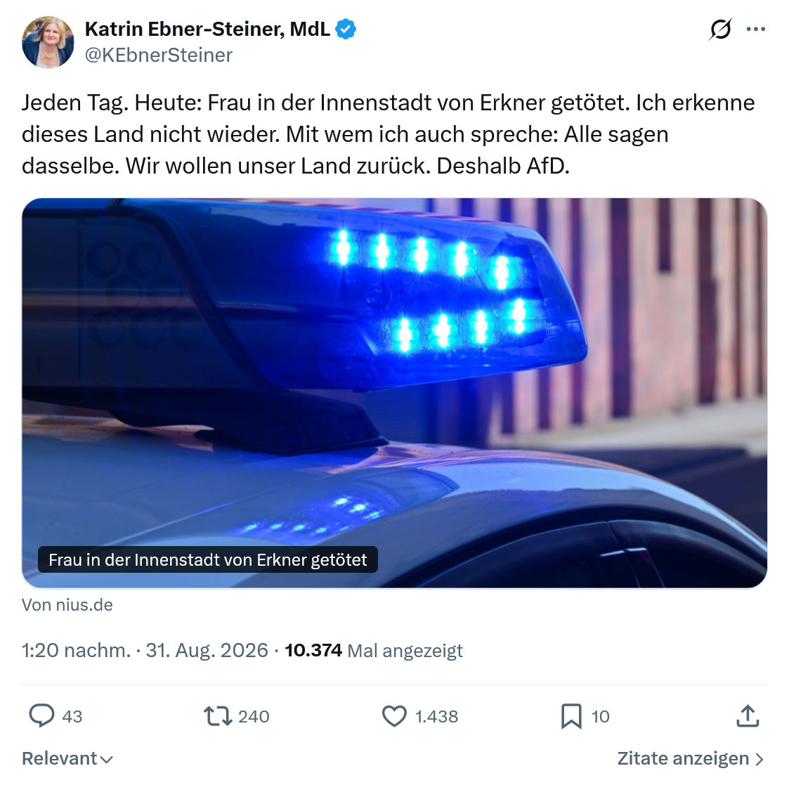 Katrin Ebner-Steiner: Jeden Tag...