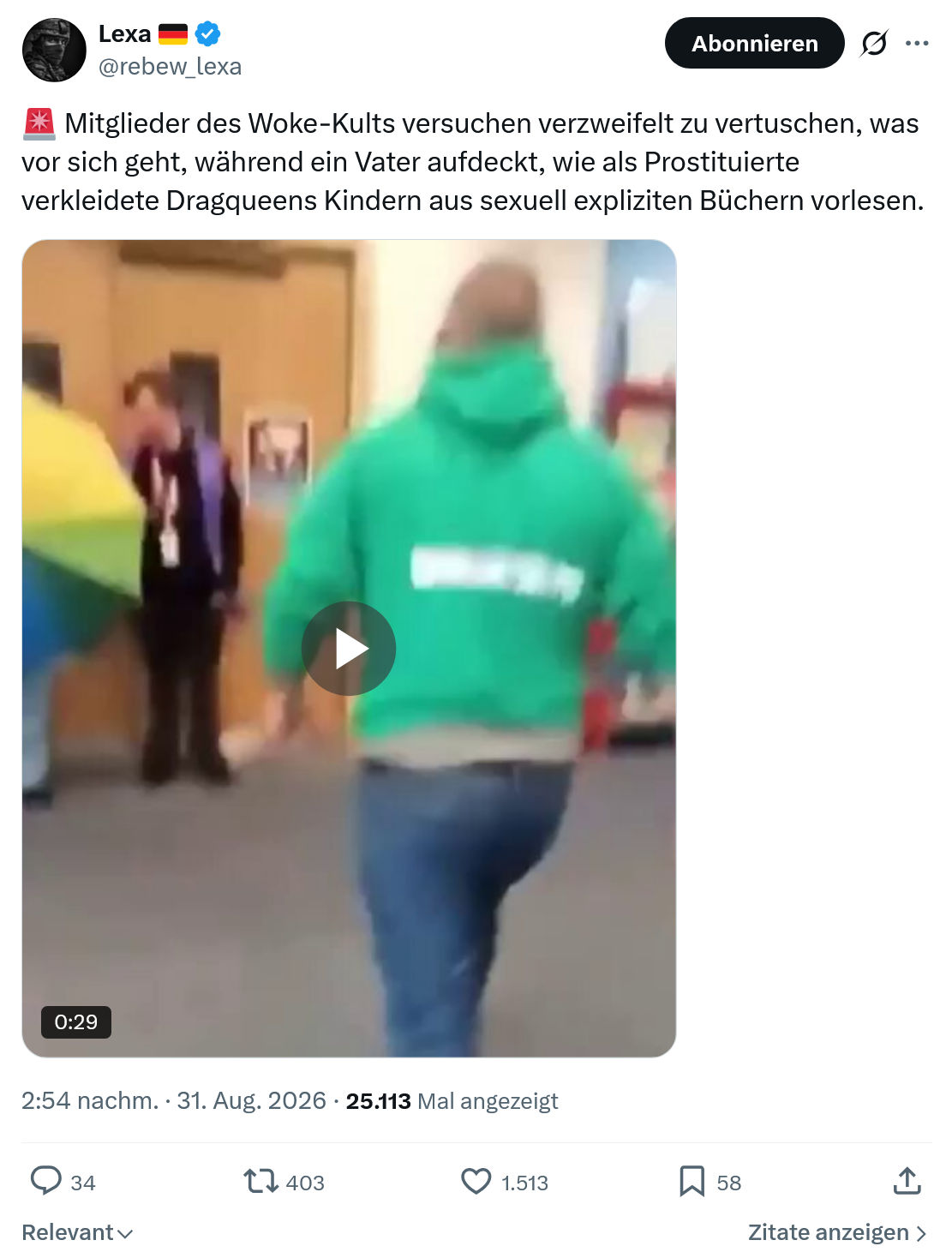 Lexa Rebew: Mitglieder des Woke-Kults...