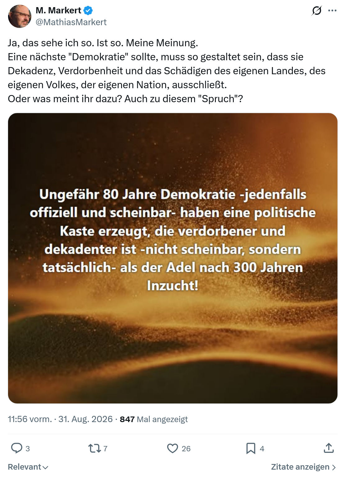 Mathias Markert: Ja, das sehe ich so...