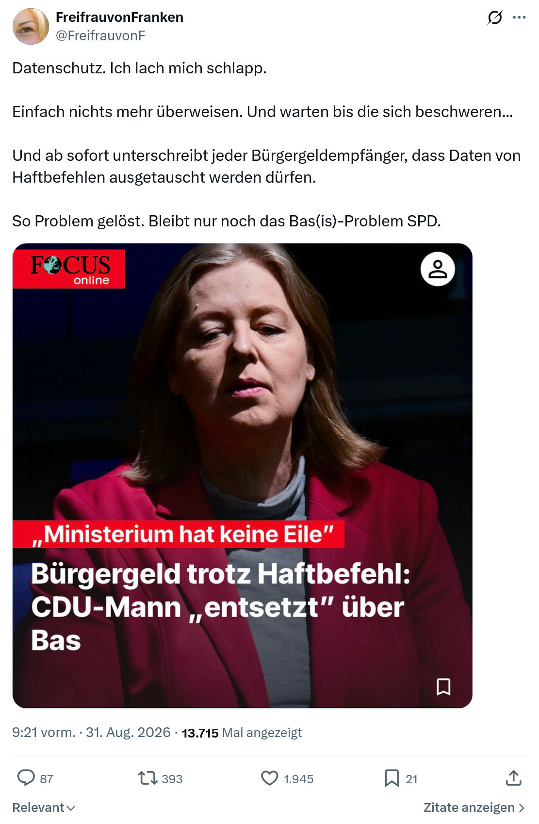 FreifrauvonFranken: Datenschutz...