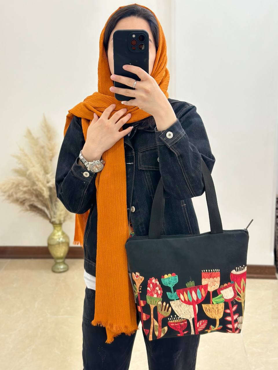 کیف گل فانتزی 30×30