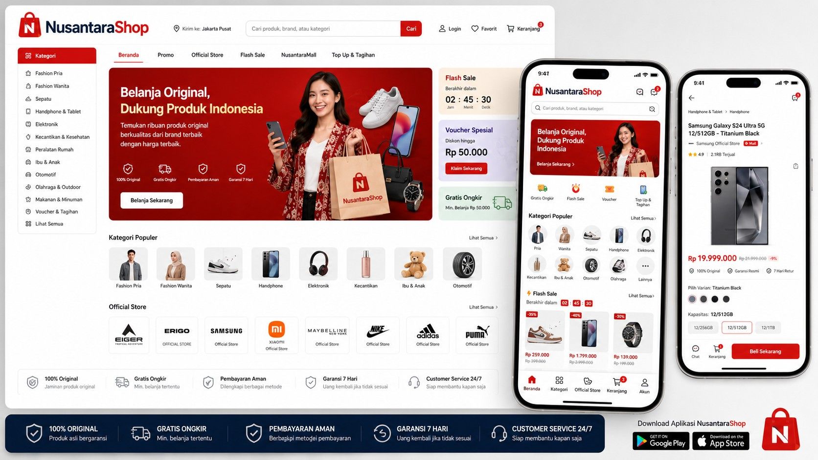 Sample Web for NusantaraShop