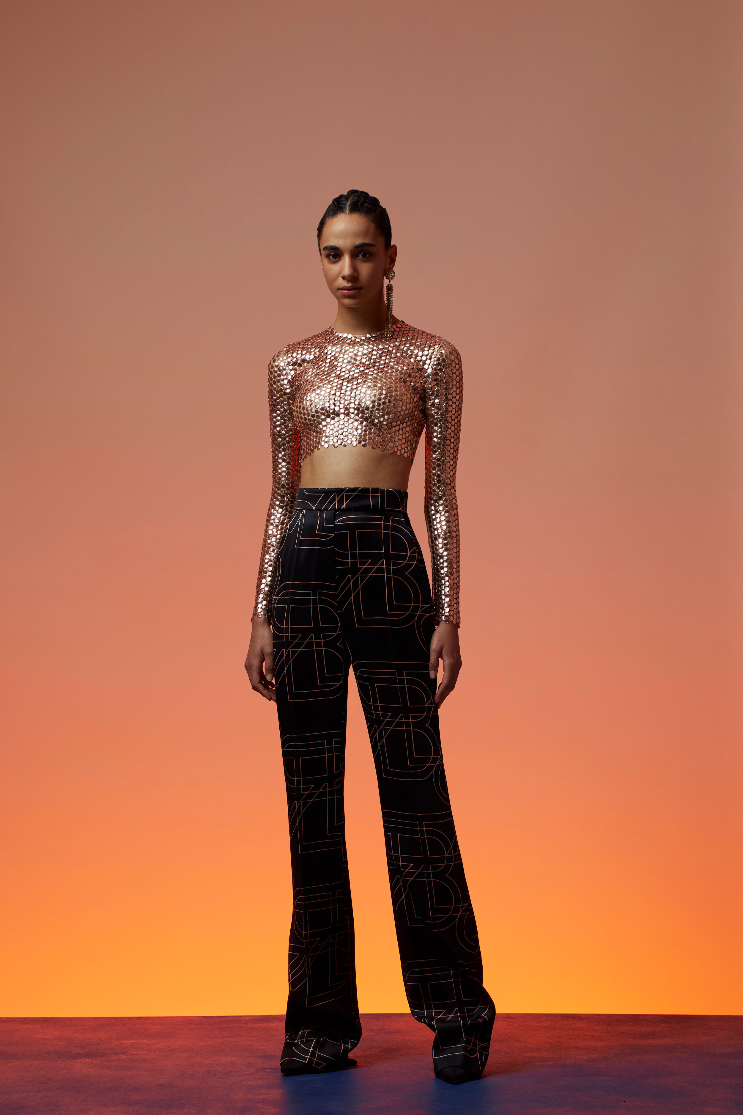 Renato Balestra metallic top trousers