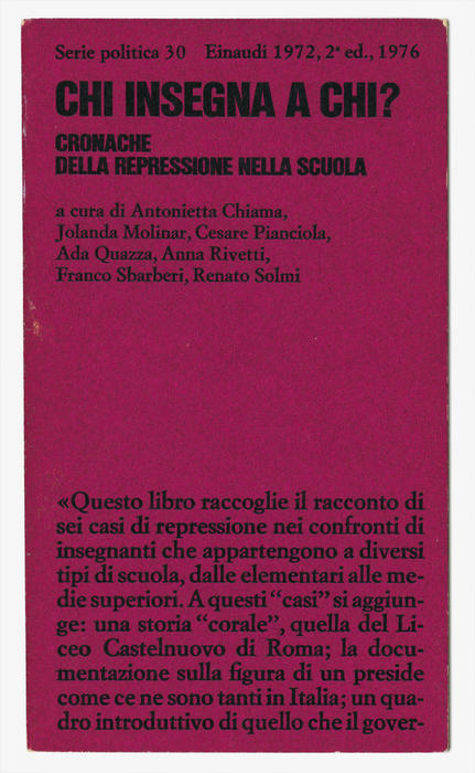 Autori Vari, Chi insegna a chi? Cronache della repressione nella scuola