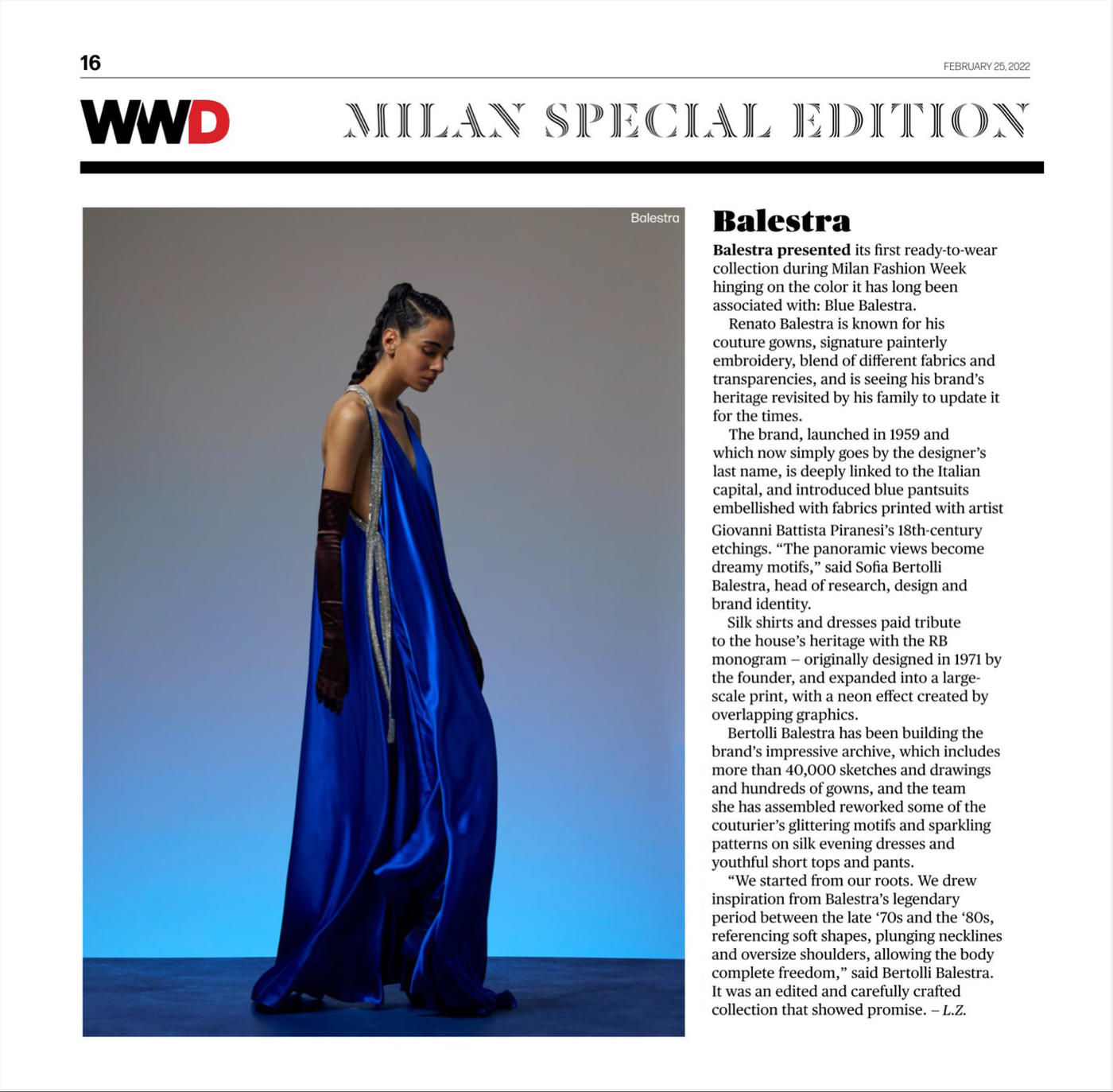 Balestra Ready-To-Wear 2022