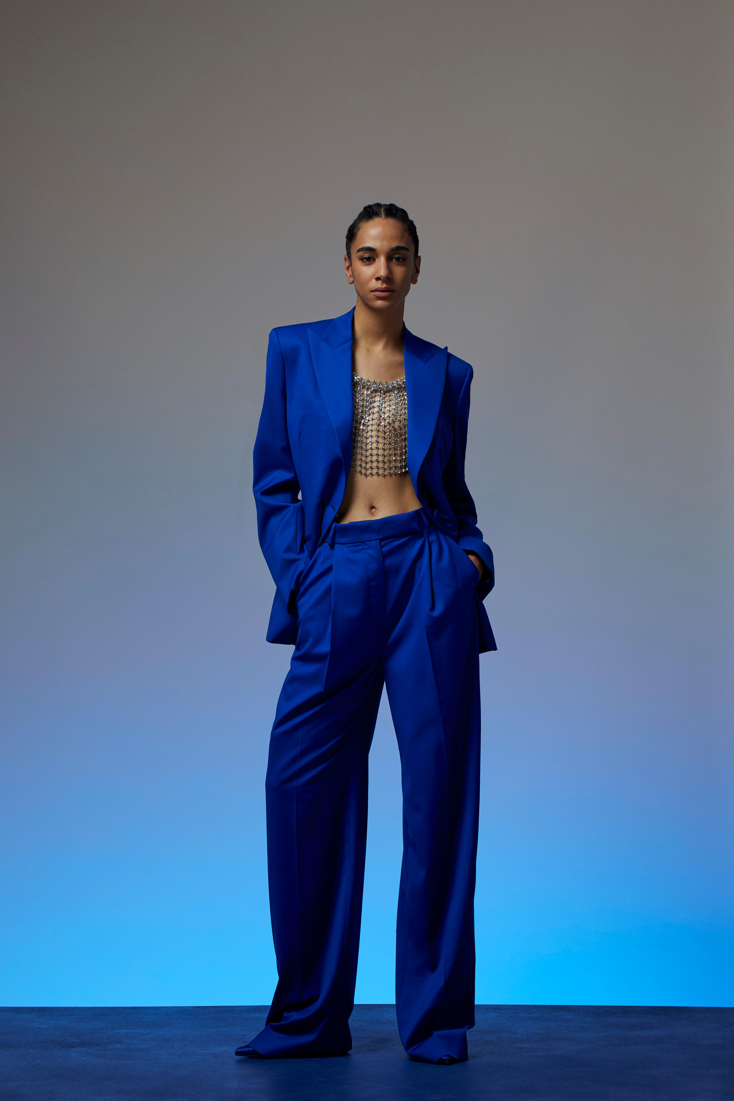 Renato Balestra giacca pantaloni blu