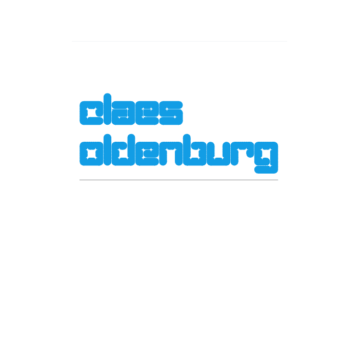 Book: Claes Oldenburg designed by Wim Crouwel