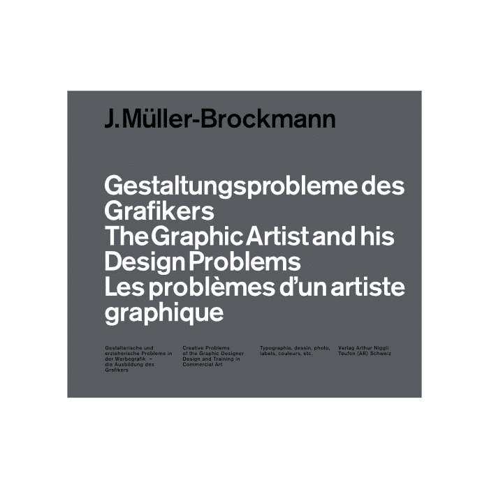 Libro: Gestaltungsprobleme des Grafikers diseñados por Josef Müller-Brockmann