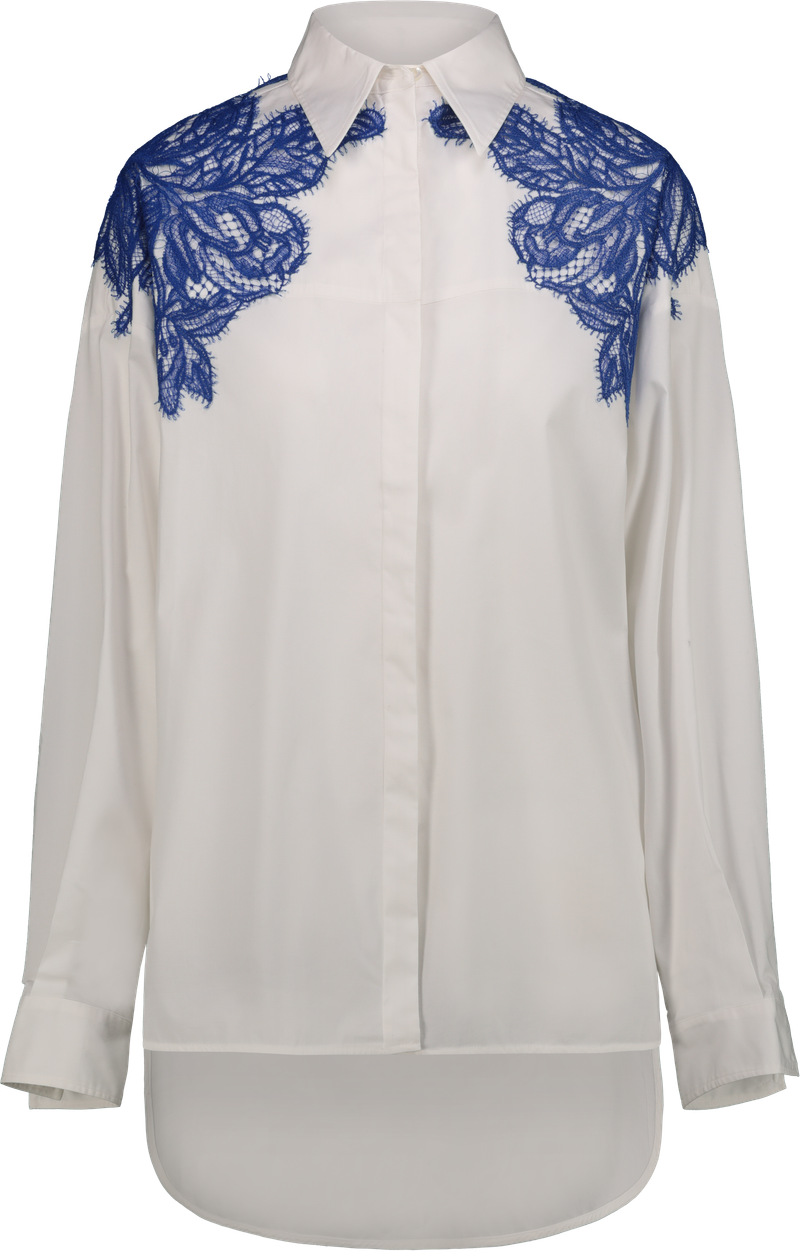 Balestra Roma Over shirt with floral embroidery