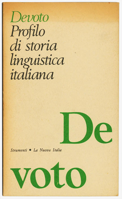 Giacomo Devoto, Profilo di storia linguistica italiana