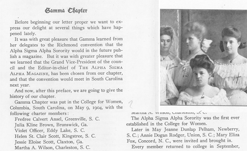 Gamma Chapter installed - Alpha Sigma Alpha